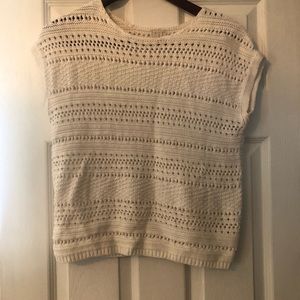 Crochet cap sleeve sweater